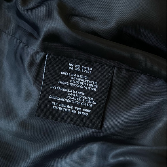 Cole Haan Wool Asymmetric Zip Coat | Minimalist Black Long Coat | Size 4 - Picture 9 of 10